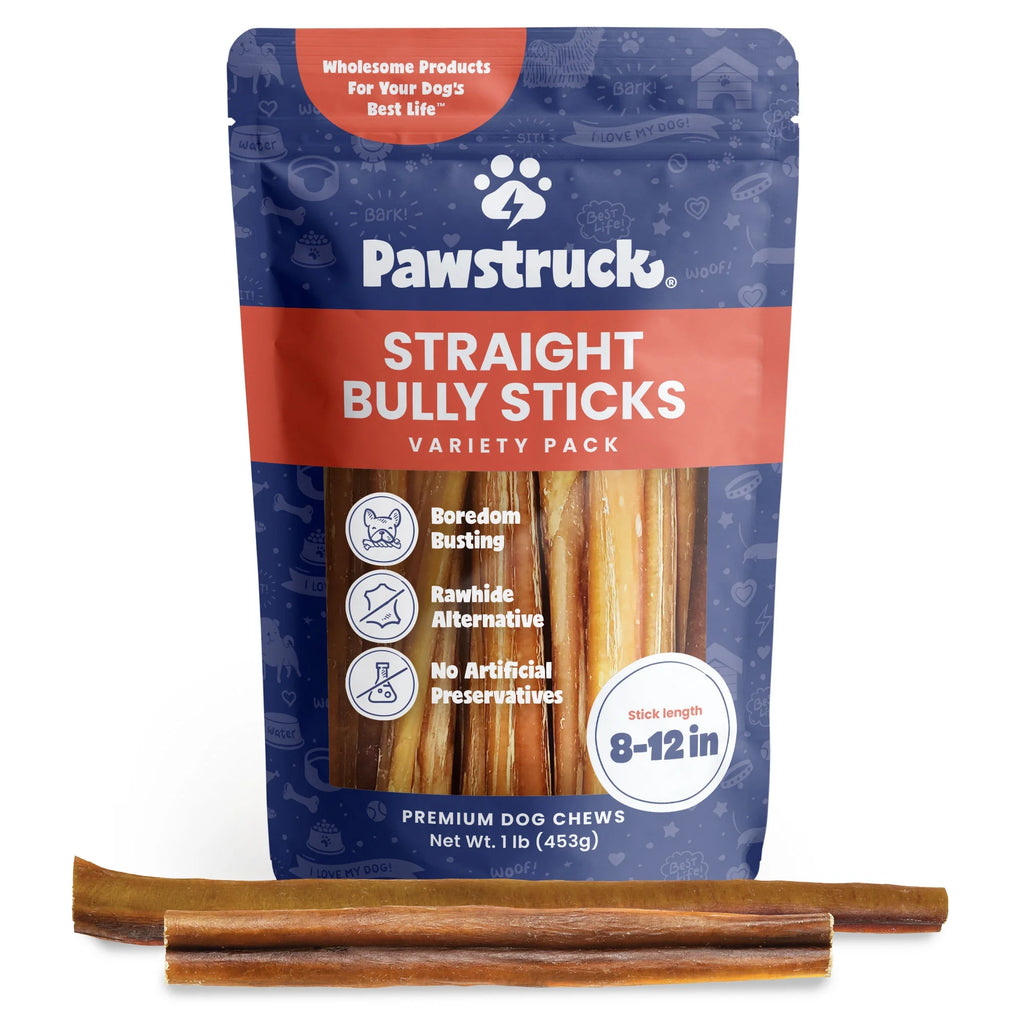 Natural 8-12" Beef Bully Sticks for Dogs 1 lb. Bag J871