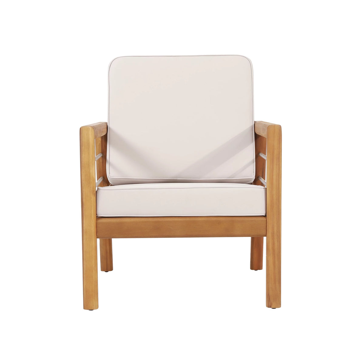 Acacia Wood Outdoor Club Chair with Cushions S8715