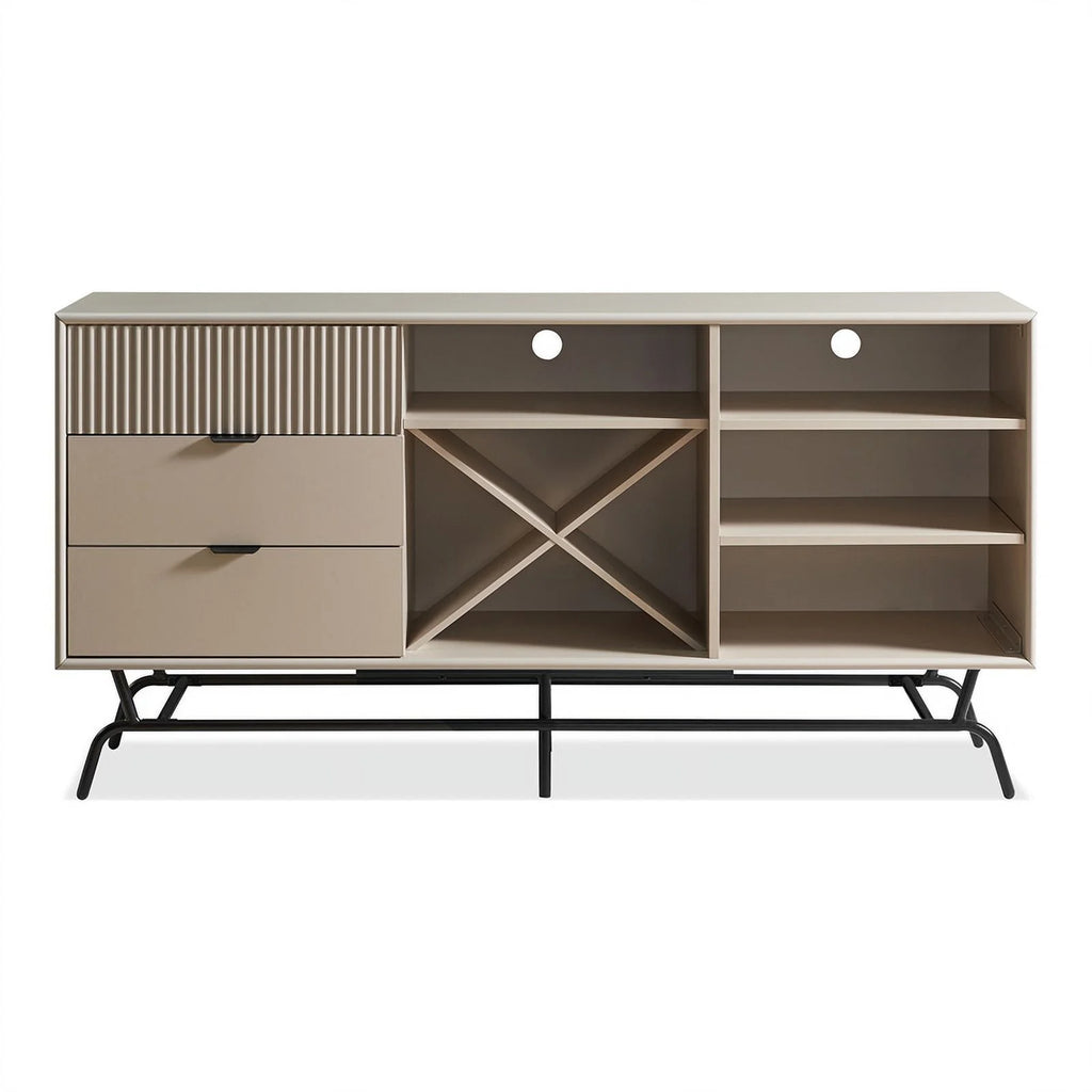 Light Taupe and Black Wood Buffet P363598