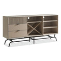 Light Taupe and Black Wood Buffet P363598