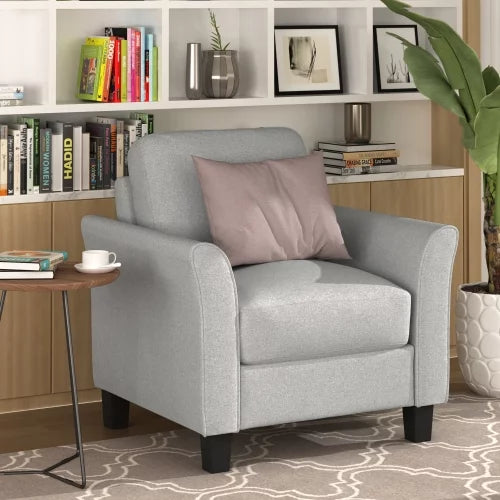 Light Gray Linen Fabric Sofa Set G68638