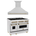 48 In. Dual Fuel Range and Range Hood in Stainless Steel U29492