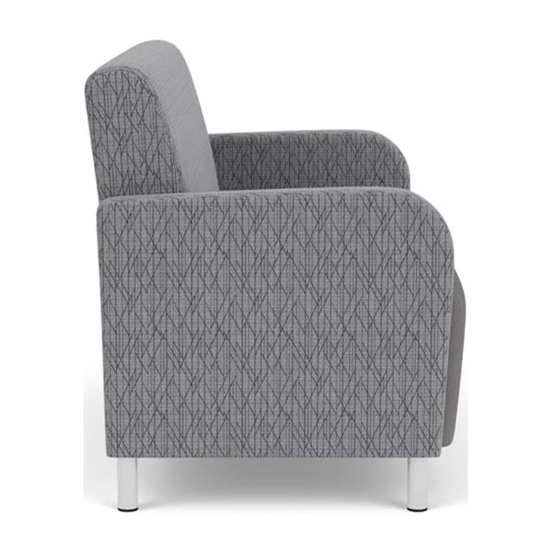Gray Polyurethane Fabric Lounge Loveseat L3724