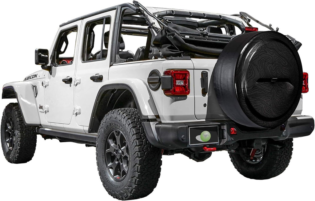 Black-Textured Rigid Tire Cover I615