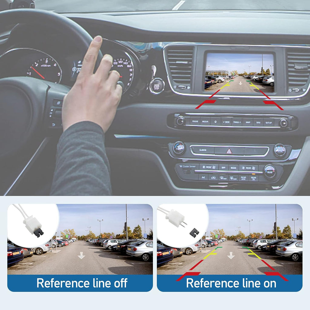 Spare Tire Rear View Backup Camera Waterproof with RCA Plug Adapter Pack of 2 H45062