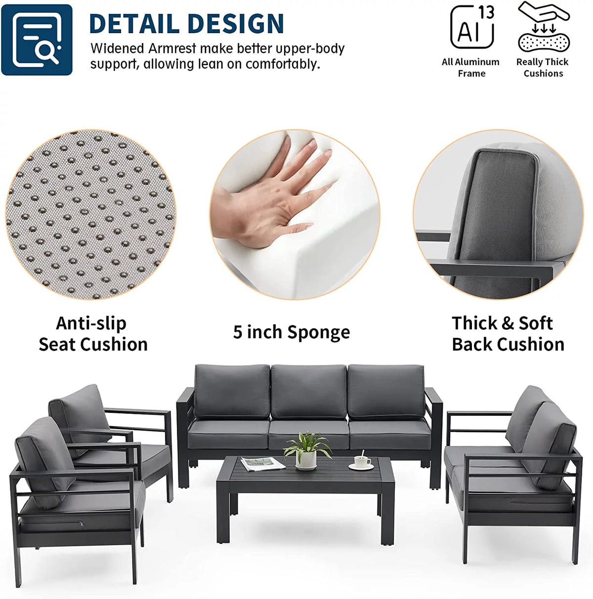 Aluminum Patio Furniture Set P2612