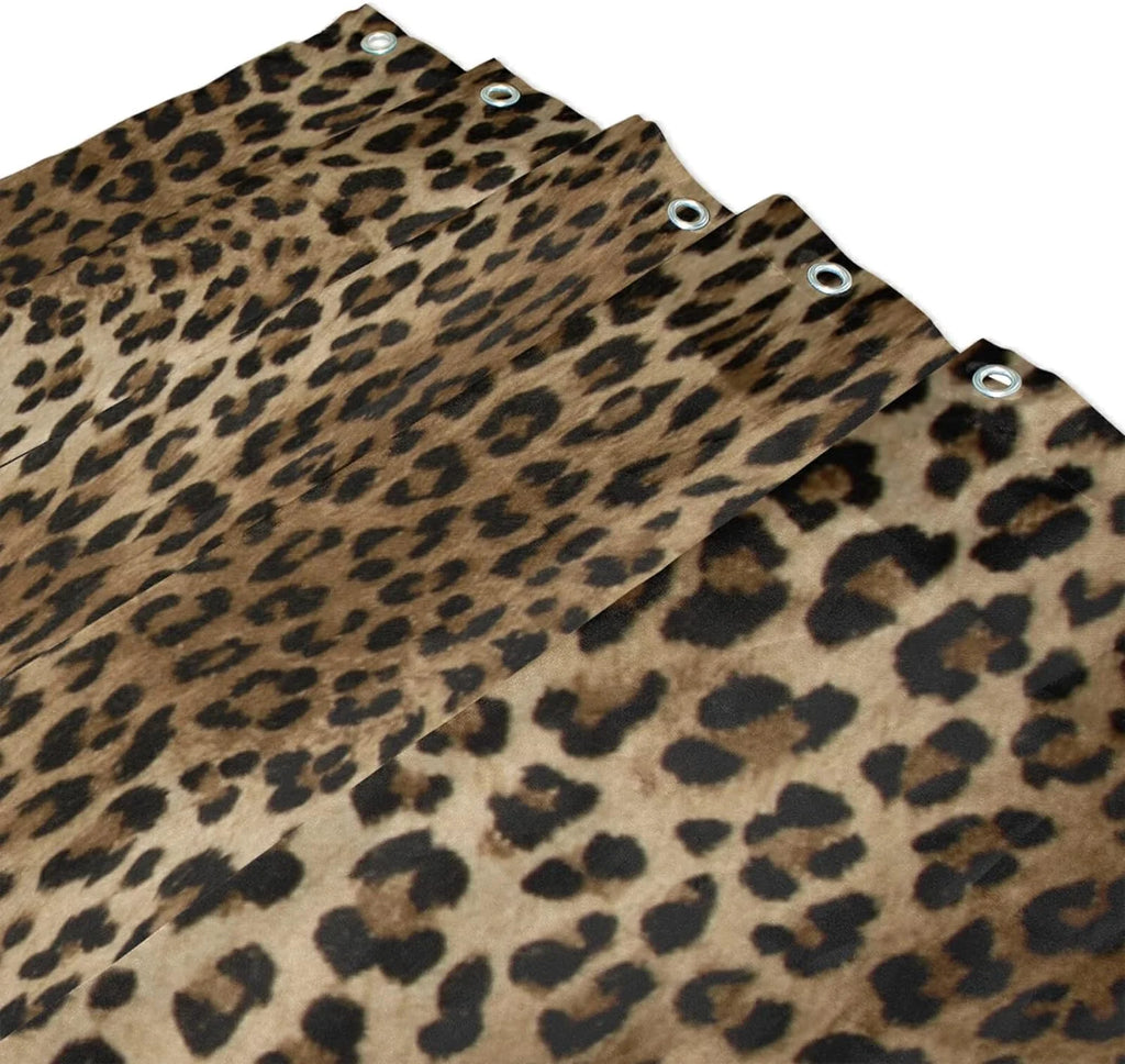 Animal Tiger Print Waterproof Polyester Shower Curtain Set with Hooks, 66 X 72 Inches O275