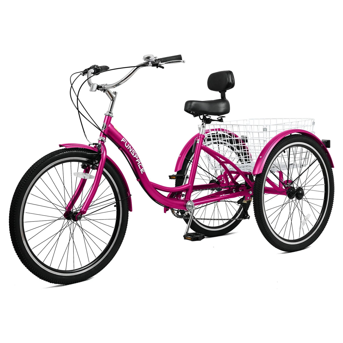 7 Speed 26 Inch 3 Wheel Adult Tricycle with Backrest M72360