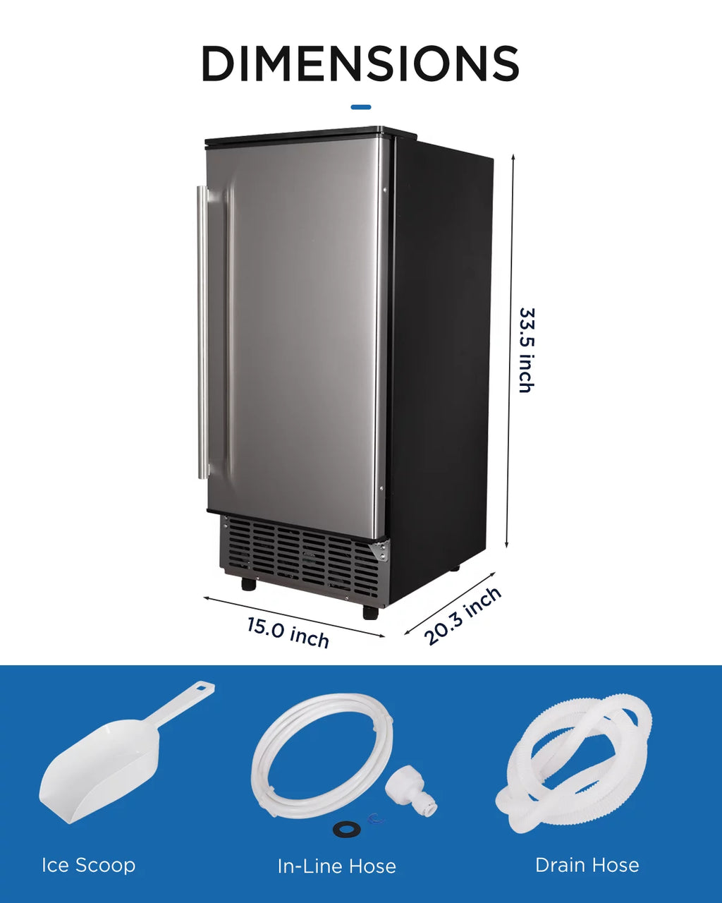 80lb Undercounter Commercial Ice Maker V8392