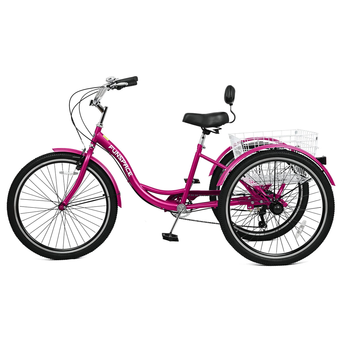 7 Speed 26 Inch 3 Wheel Adult Tricycle with Backrest M72360