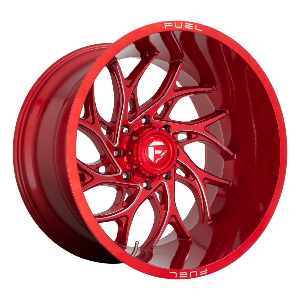 Candy Red Milled 20x10 8x165.1 -18mm Wheels A10664