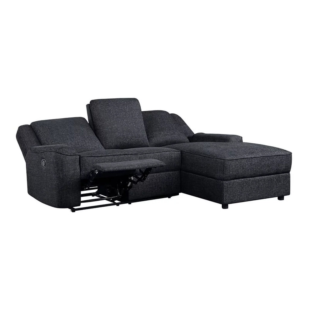 Chenille Reclining Sectional with Right Chaise Z3408