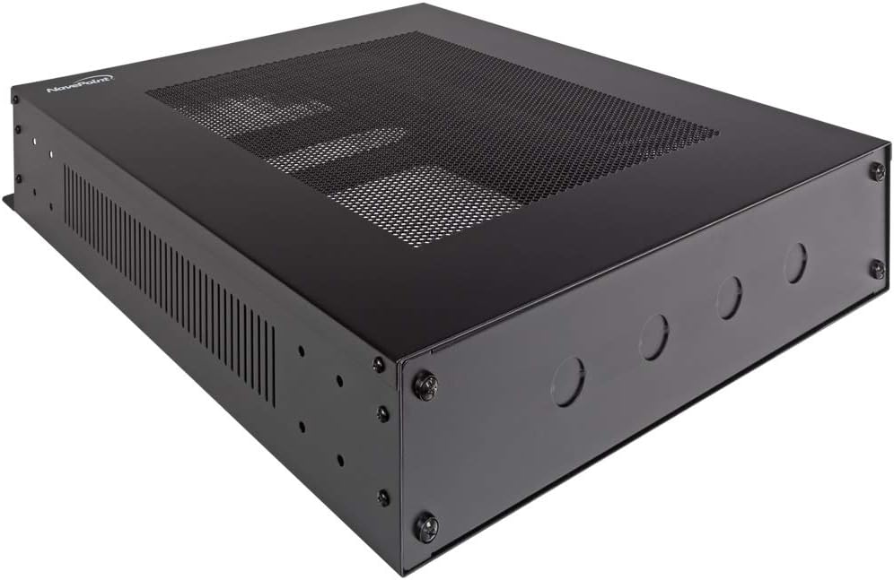 2U Vertical Wall Mountable Server Rack, Black N471884