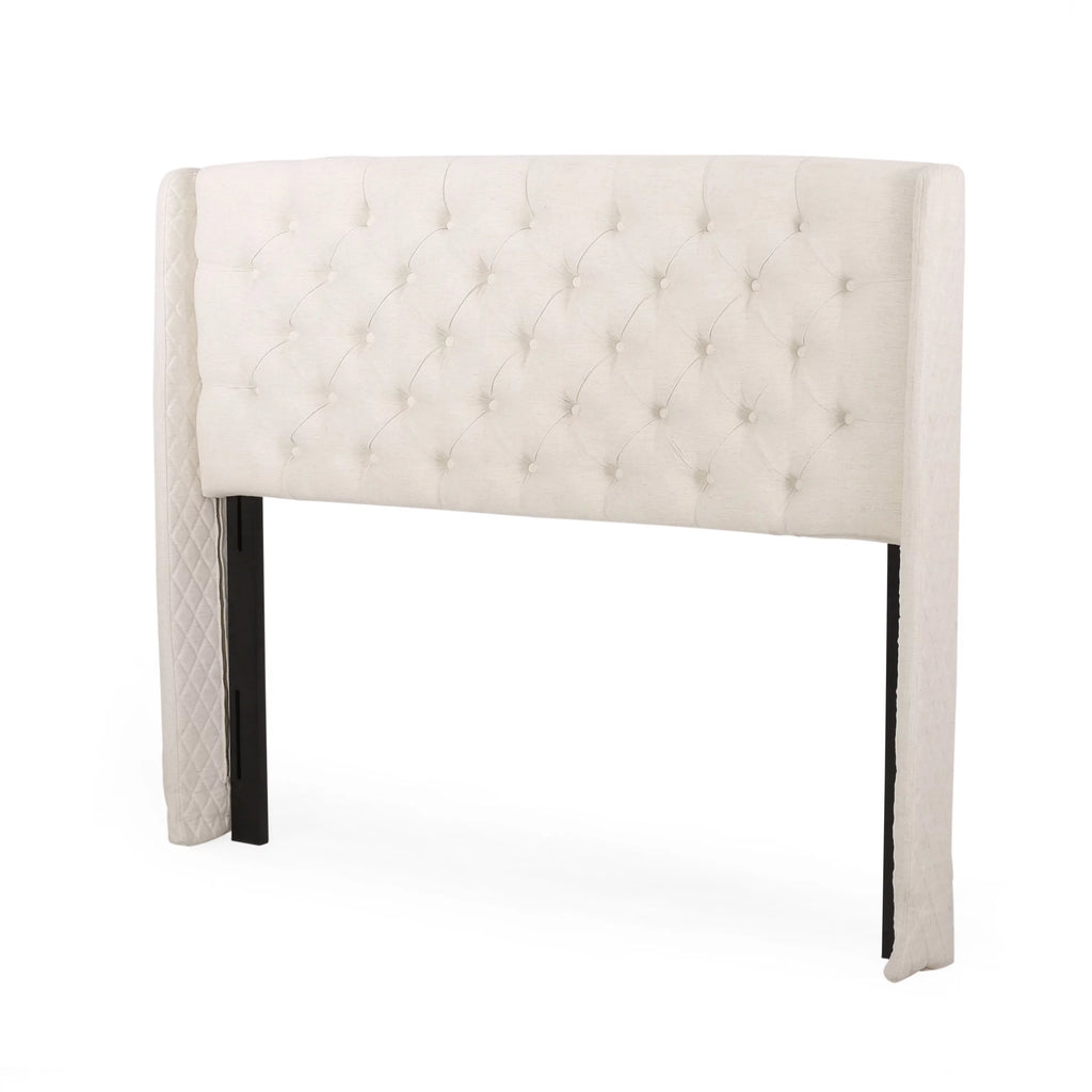 Full/Queen Tufted Wingback Fabric Headboard Q858976