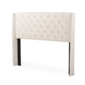 Full/Queen Tufted Wingback Fabric Headboard Q858976