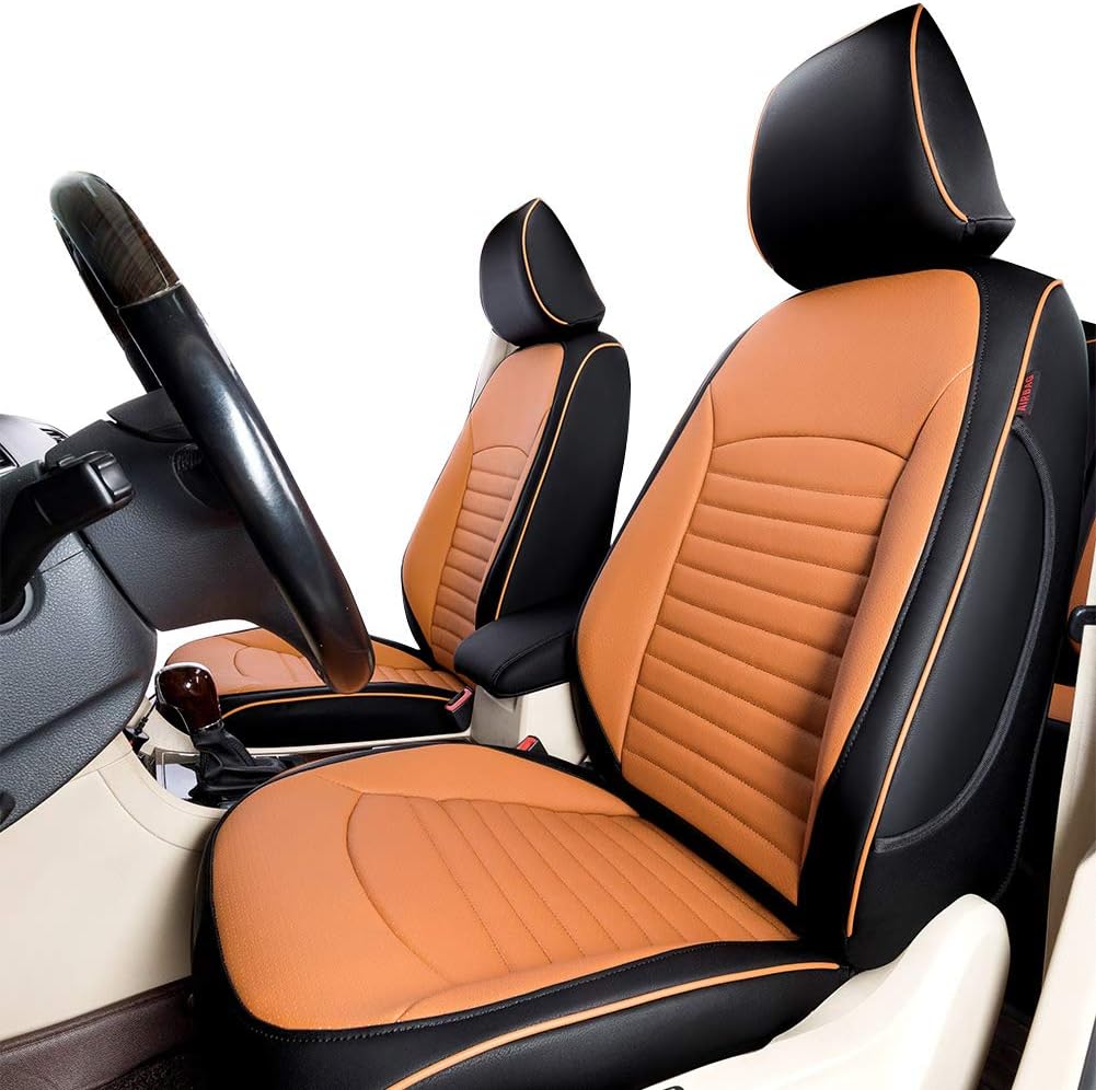 Custom Fit Full Set Car Seat Covers Leatherette Black Gray M836918