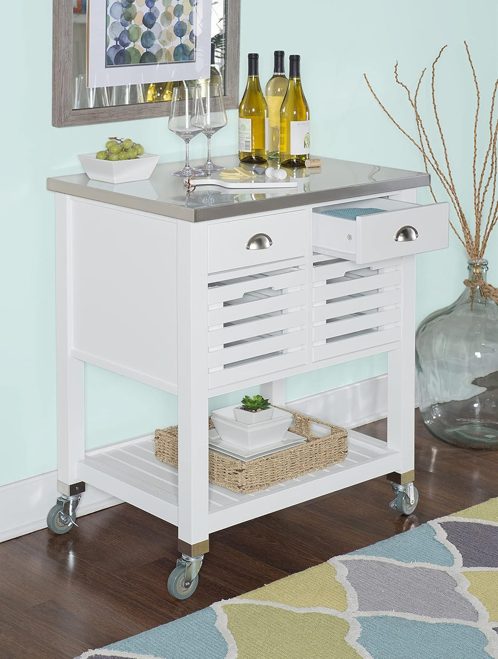 White Kitchen Cart K965