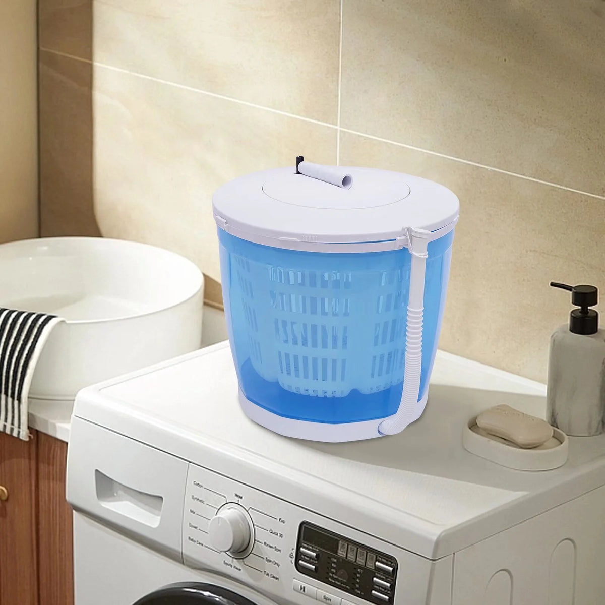 Portable Mini Compact Hand-operated Spin Dryer J4155