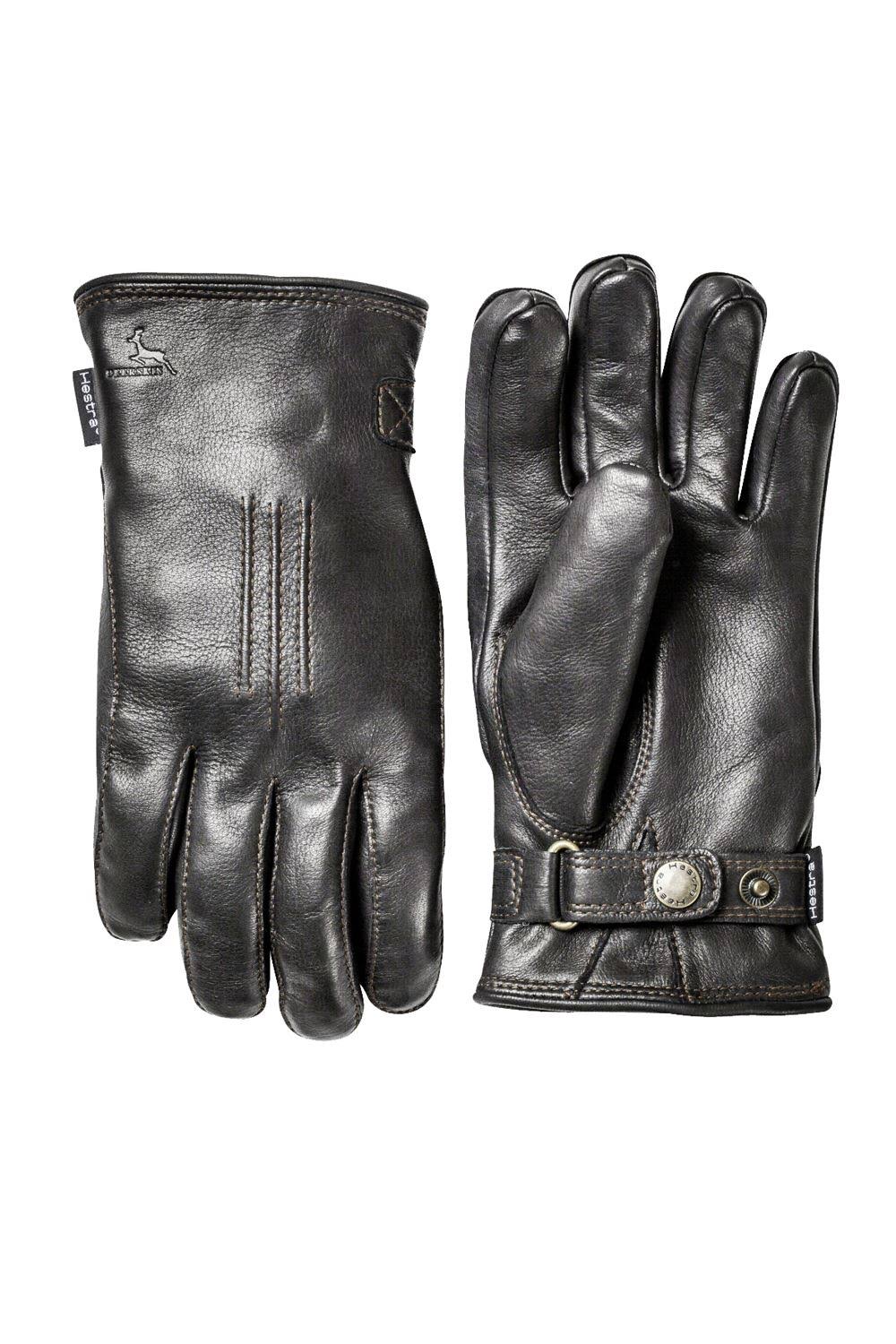 Black Deerskin Lambsfur Lined Glove V25826