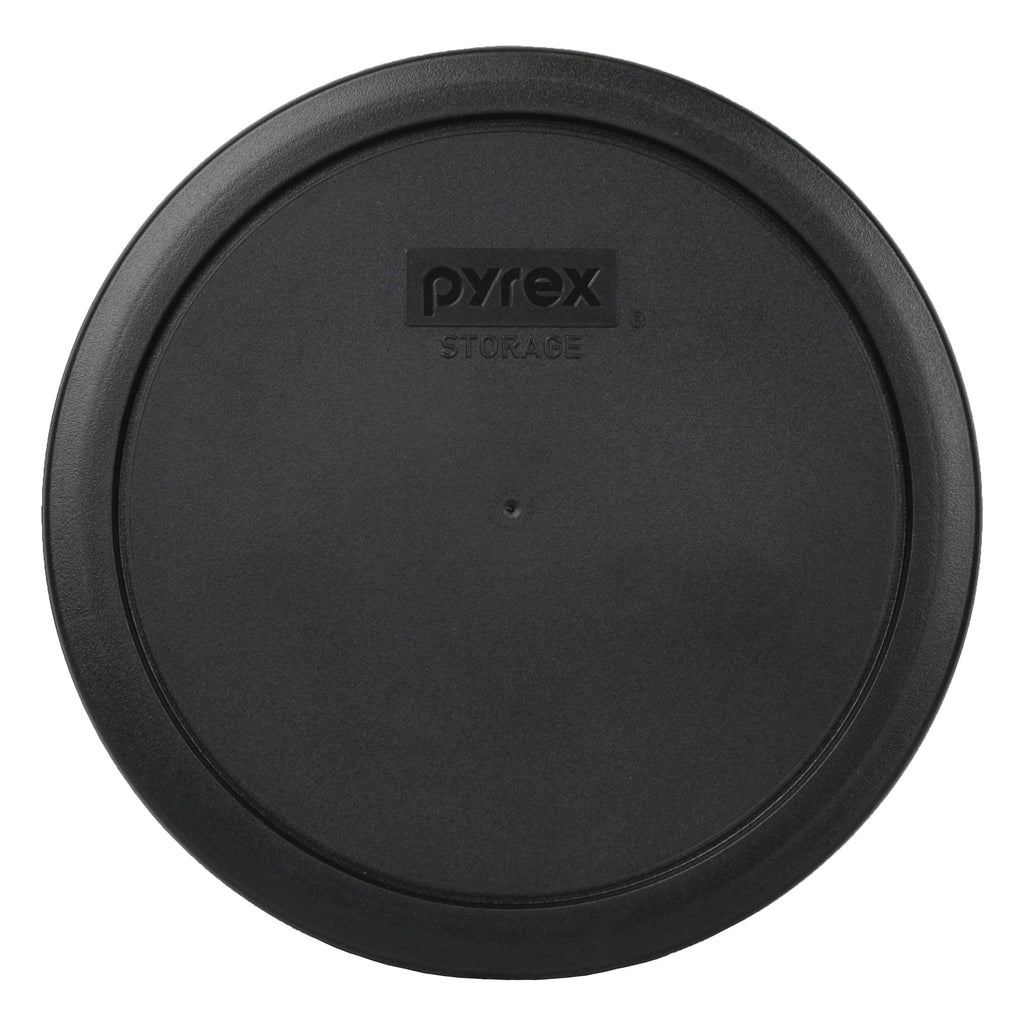 Round Glass Food Storage Bowl with Black Plastic Lid 2-Pack Z70549