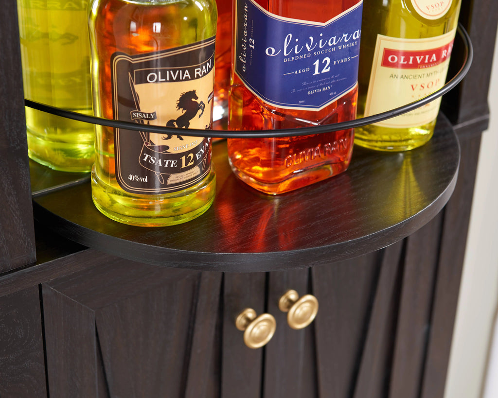 Black Corner Bar Cabinet N41892