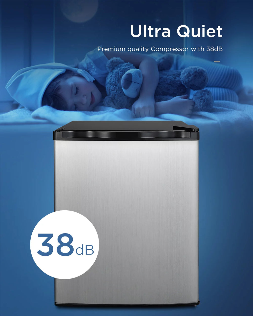 2.1 Cu ft Stainless Steel Upright Freezer X685