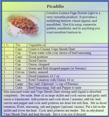 Shredded Dark Veggie Meat 6-7 oz J71284
