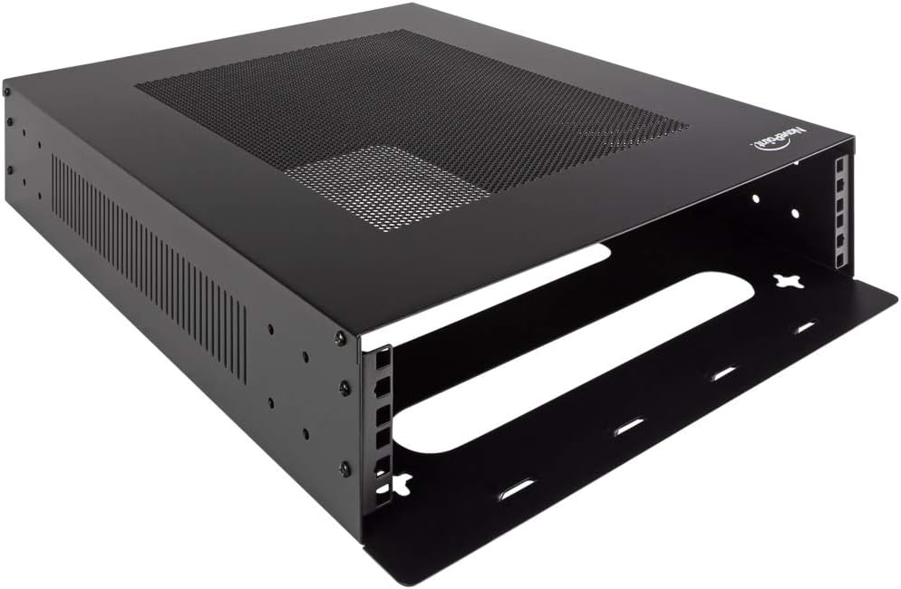 2U Vertical Wall Mountable Server Rack, Black N471884