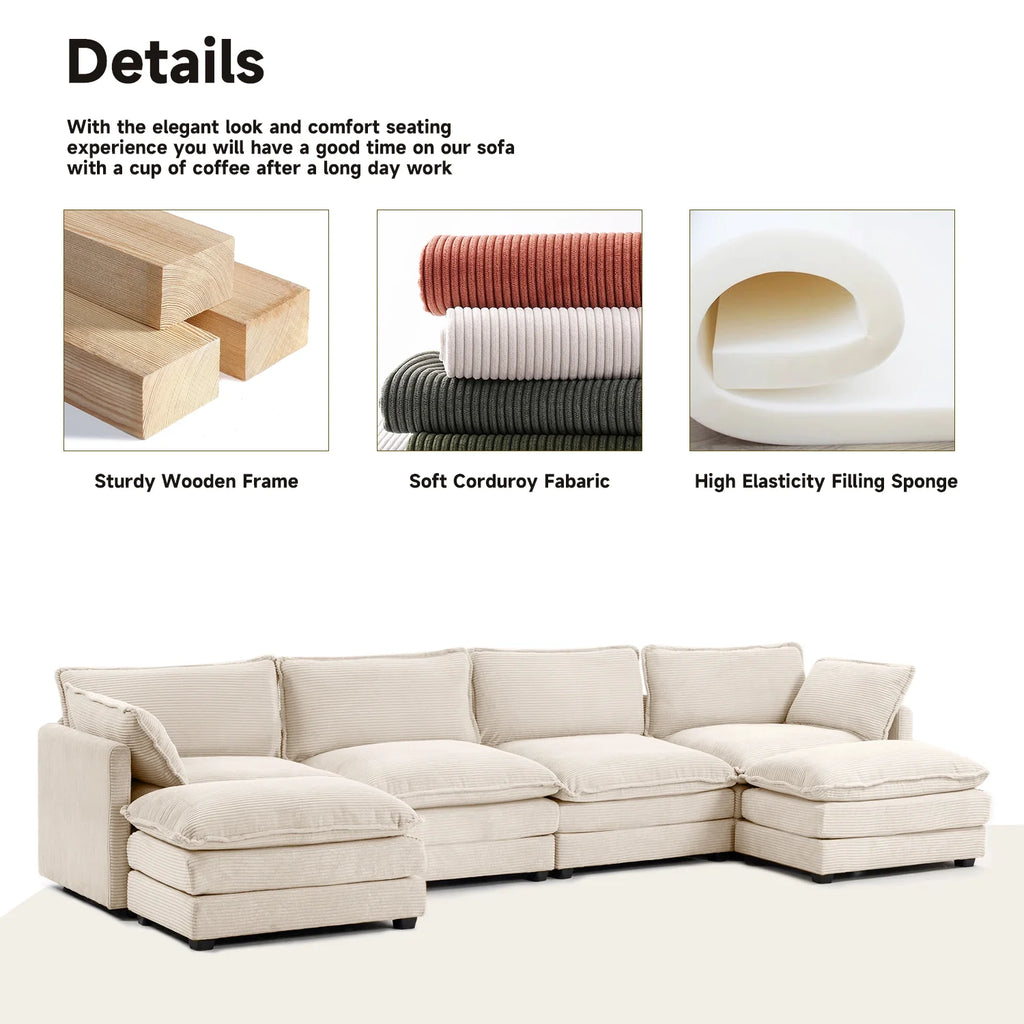 Navy Corduroy 2 Seater Loveseat Sofa B54968