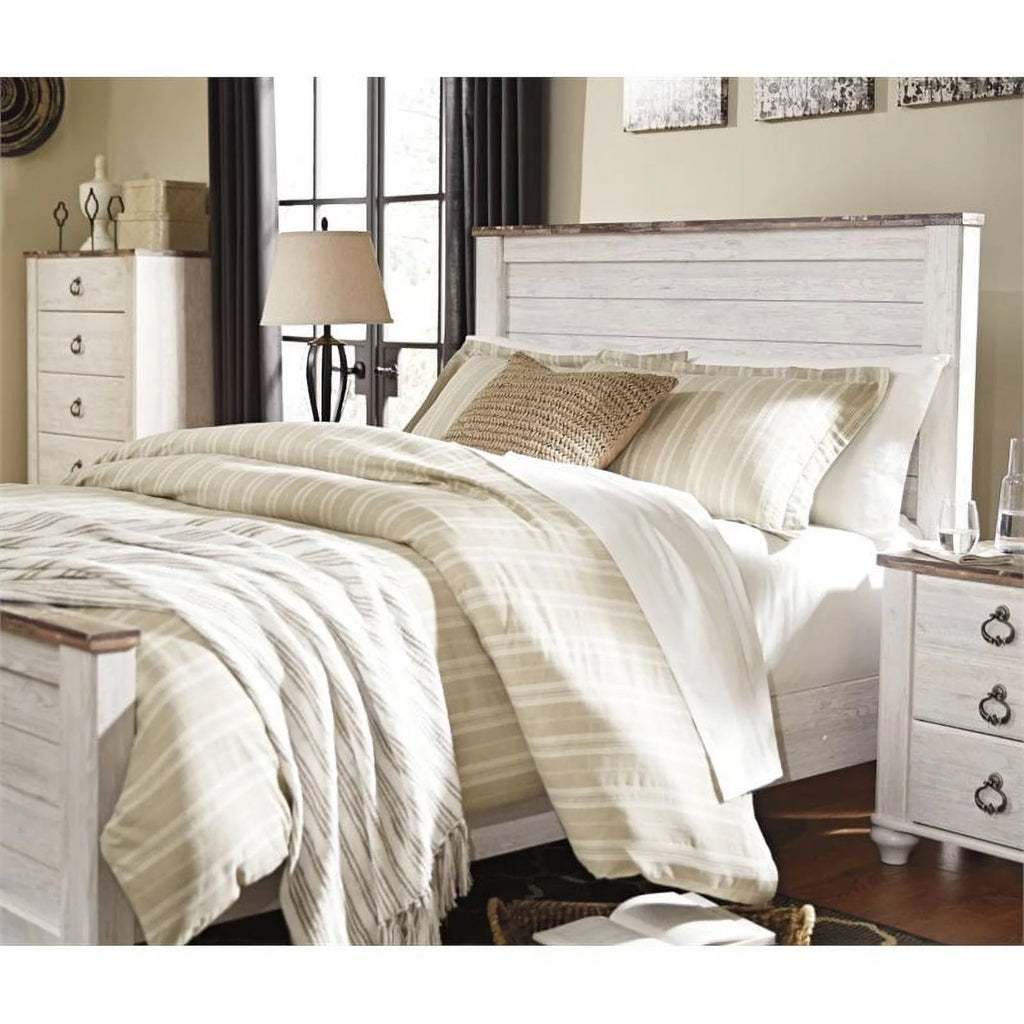 Queen Panel Bed in Whitewash H818533