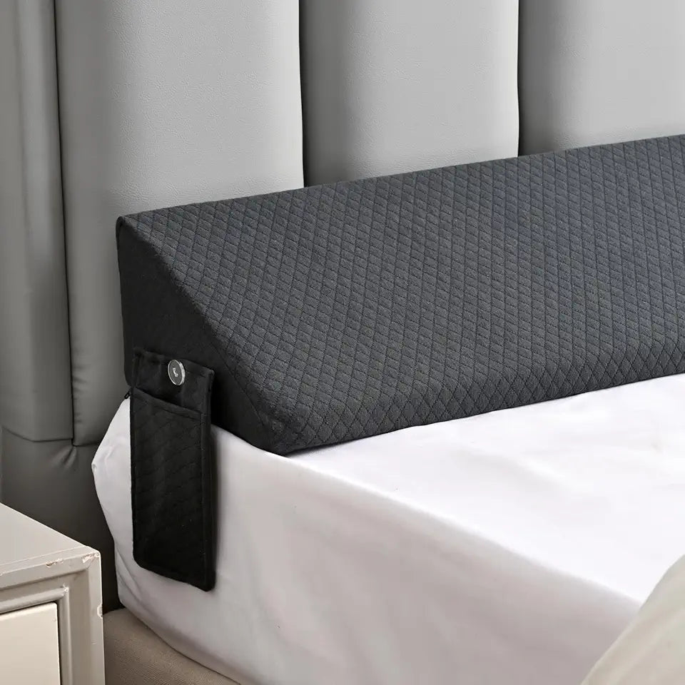 King Size Wedge Pillow for Headboard Gap Filler Grey J88722