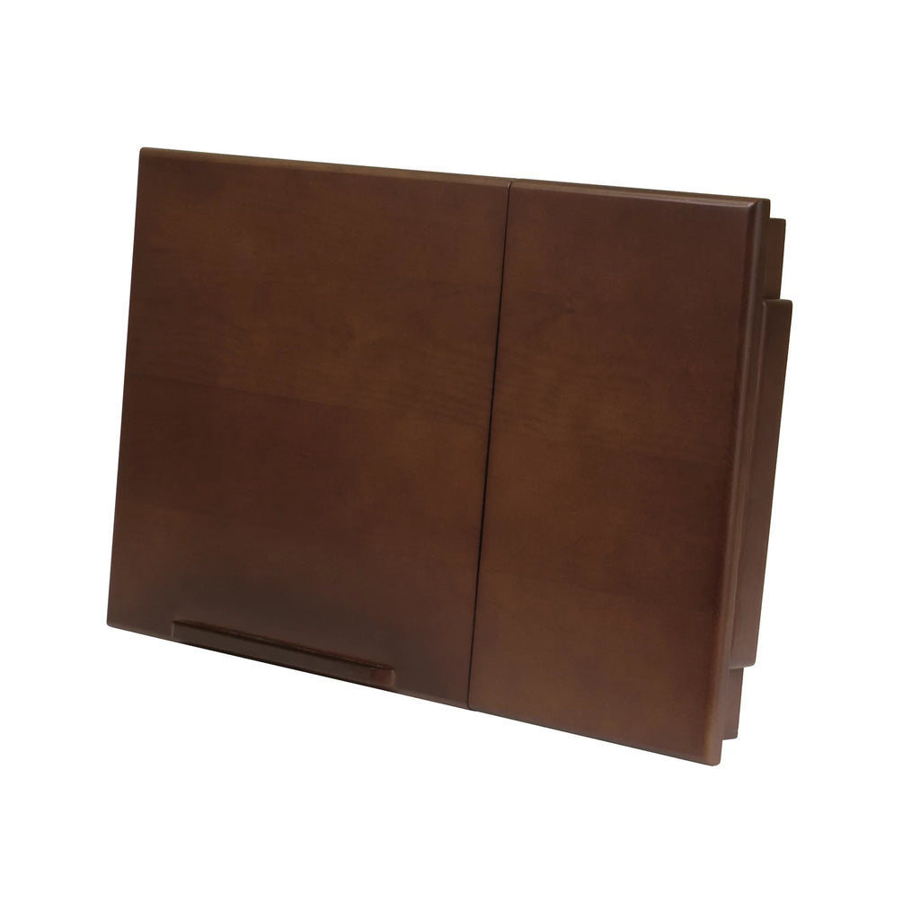 Walnut Wood Flip Top Lap Desk with Drawer F2868