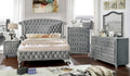 Gray Solid Wood King Bedroom Set 5pcs E25557