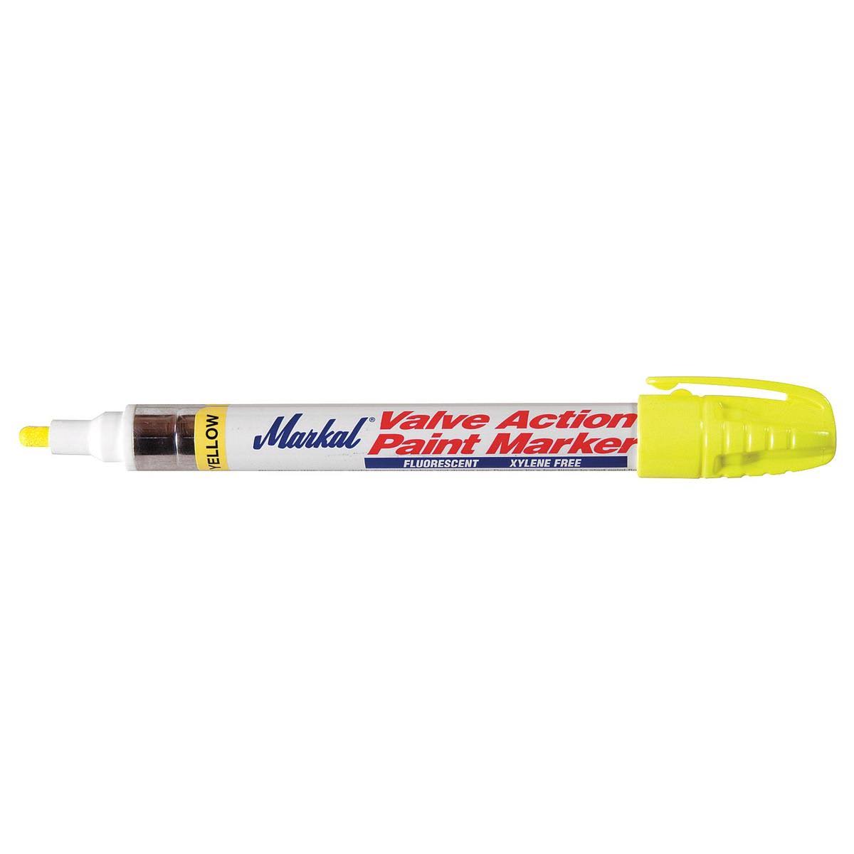 Valve Action Liquid Paint Marker Fluorescent Yellow Q53962