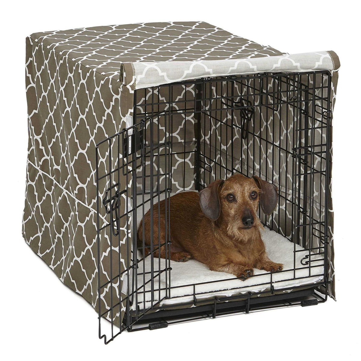 24 inch Brn Geo Crate Cover V2267