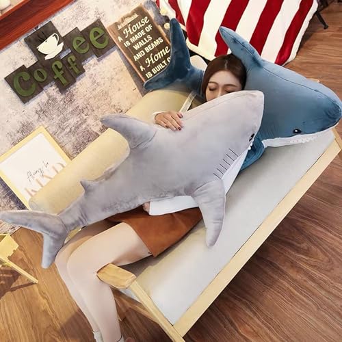 31 Inch Soft Shark Stuffed Animal Plush Pillow V8205