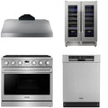 36 Gas Range, Range Hood, Dishwasher and Wine Cooler B35761