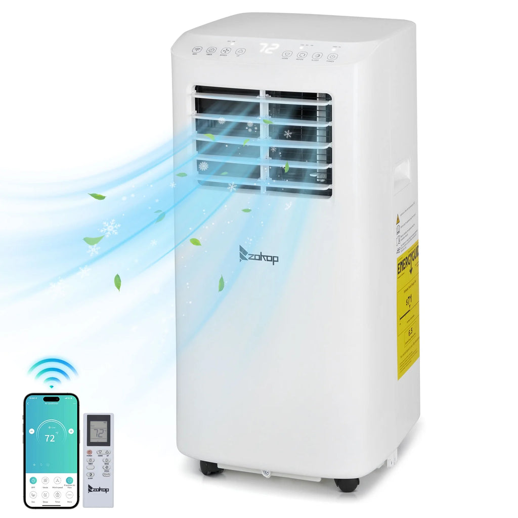 5100 BTU Portable Air Conditioner & Dehumidifier with Remote, White O60883