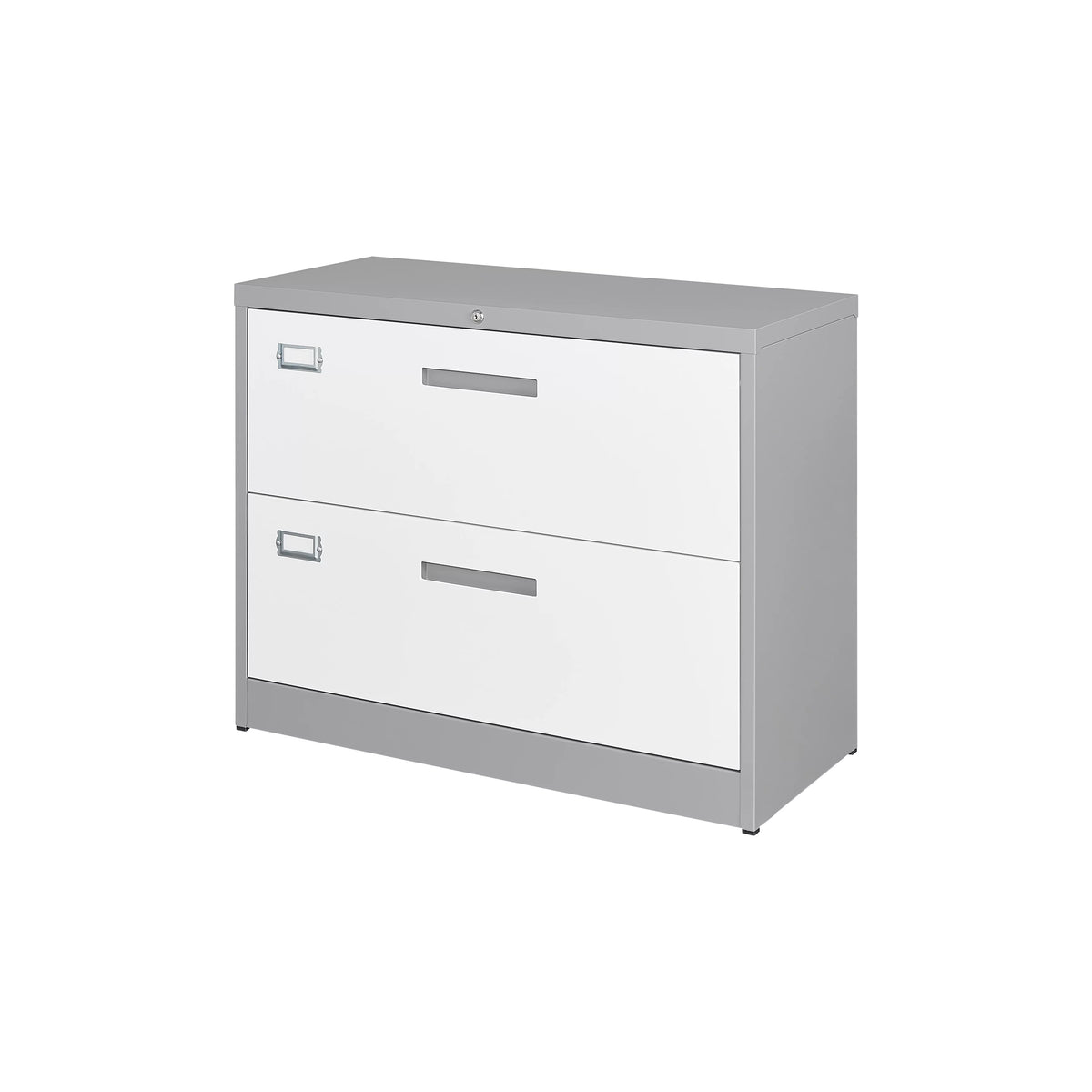 2 Drawer Lateral File Cabinet With Lock Black P65490