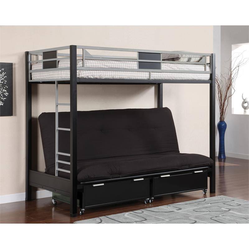 Metal Twin Over Futon Bunk Bed N520024