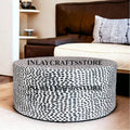 Bone Inlay Leopard Design Round Coffee Table Black P7508