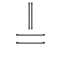 Flat Black Refrigerator Handle Kit F37977