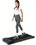 Black Portable Under Desk Treadmill with Remote Control Y387