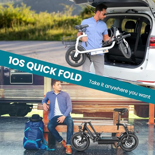1200W Electric Scooter with Seat, 14" Tire, 500Wh Battery E450