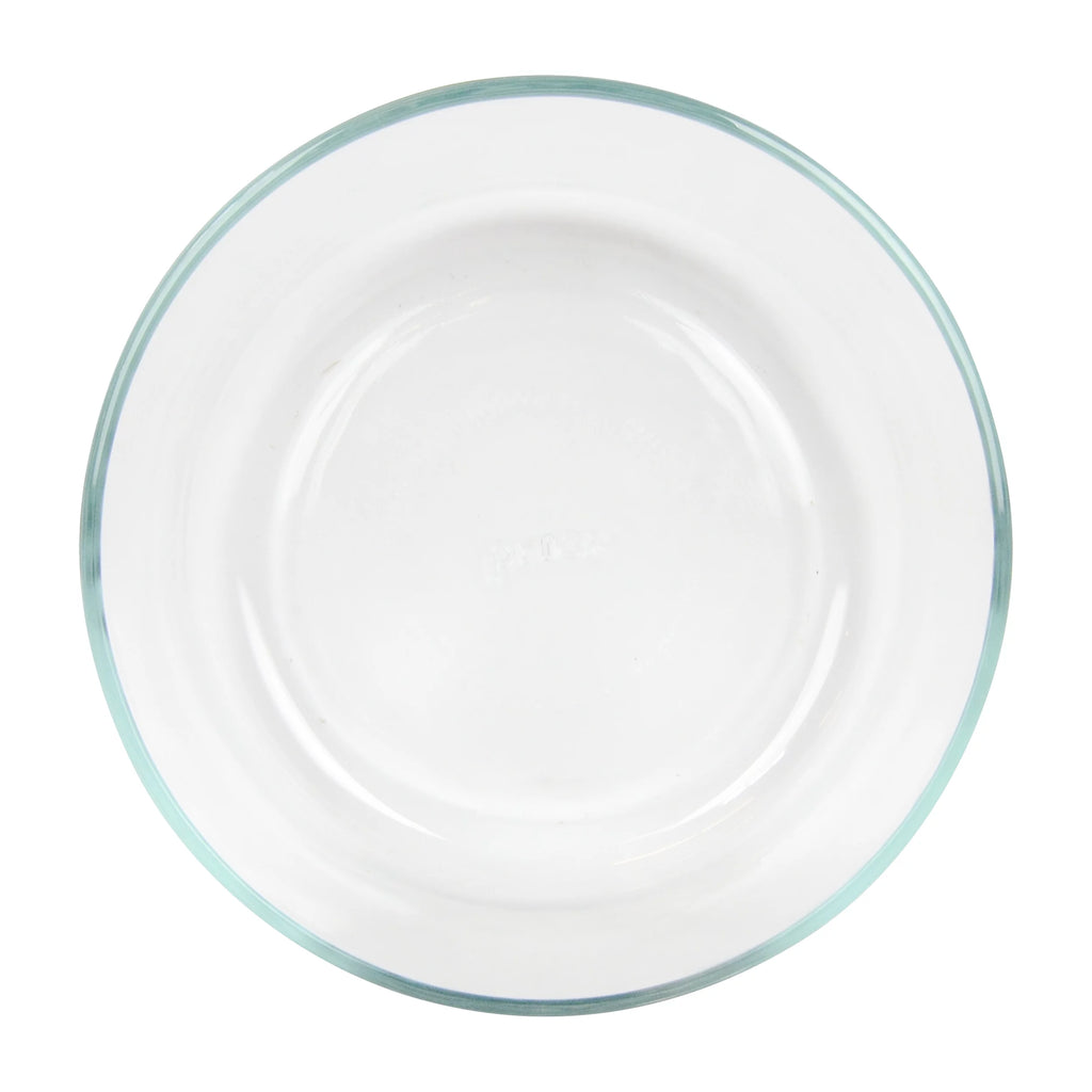 Round Glass Food Storage Bowl with Black Plastic Lid 2-Pack Z70549