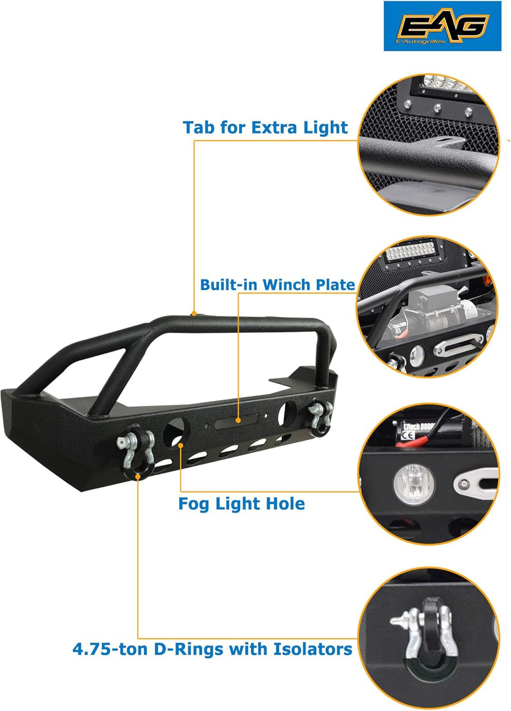 Front and Rear Bumper with Tire Carrier Combo Q354355