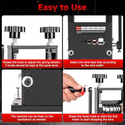 Manual Wire Stripper Machine with 6 Channels & 5 Blades X24180