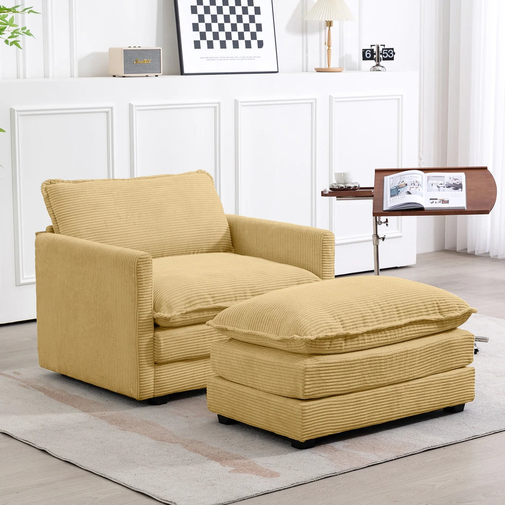 Navy Corduroy 2 Seater Loveseat Sofa B54968
