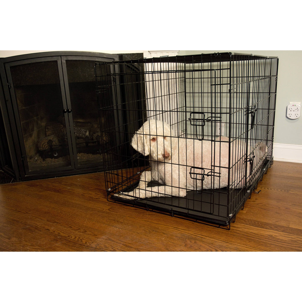 48x22 Foldable Double Door Pet Crate with Divider I8136