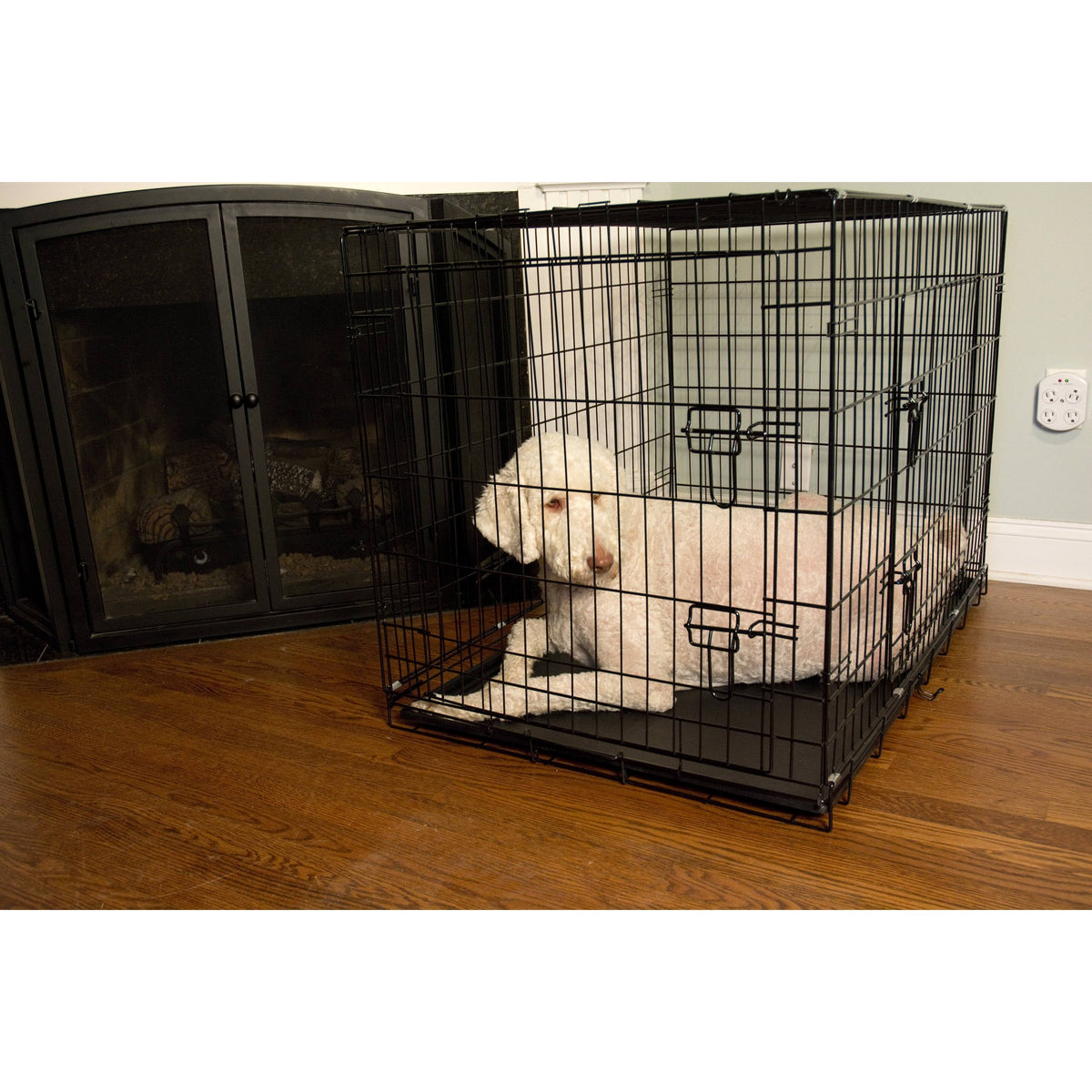 48x22 Foldable Double Door Pet Crate with Divider I8136